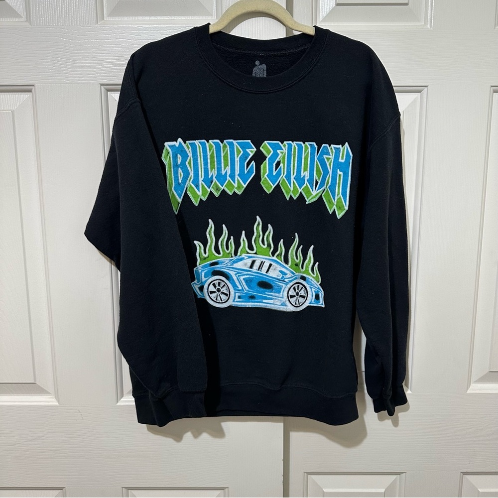 Billie Eilish 2019 Tour Crewneck L When We All Fall Asleep Official Merch